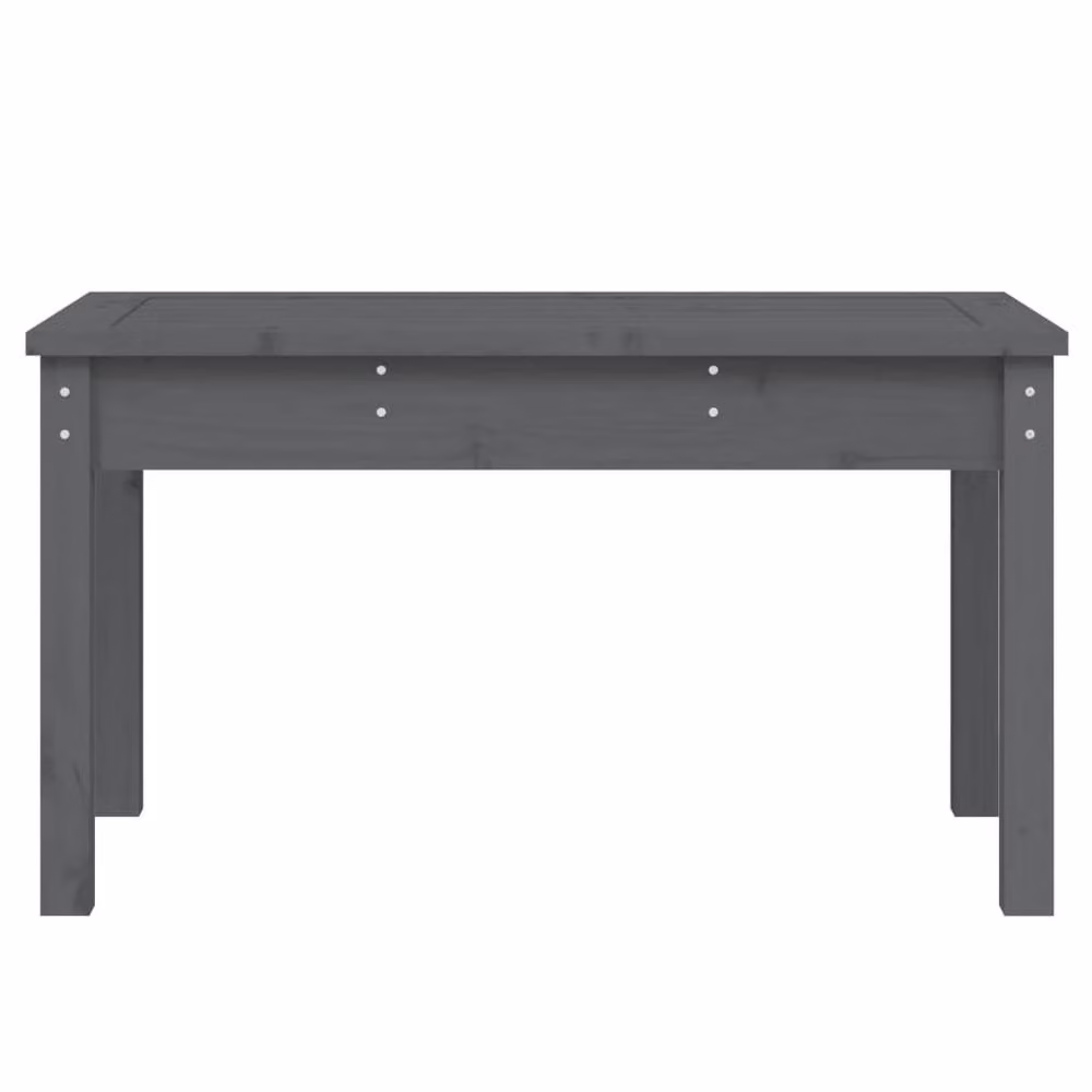 Berkfield Home Rustic Grey Garden Bench in Solid Pine Wood, W: 80 cm, D: 44 cm, H: 45 cm – 2
