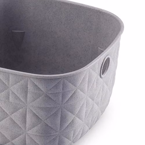Rajani Extra Small 3L Plastic Basket with Handles in Taupe and Grey – 2