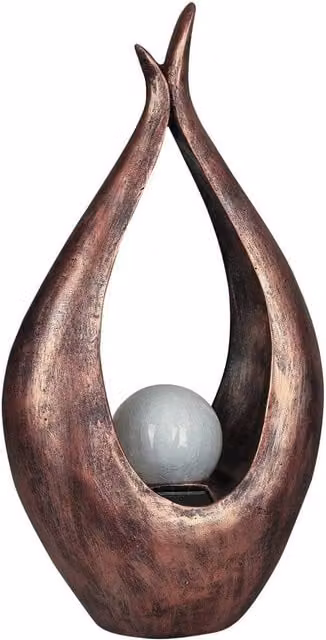 NESTLUNE Embrace Solar Garden Ornament in Bronze, W/H: 60 x 100 cm