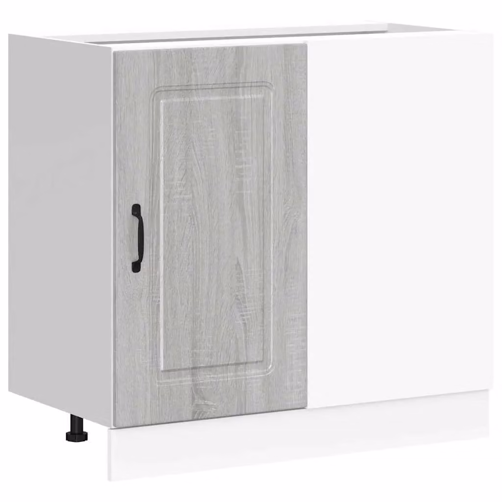 Berkfield Home Kalmar Grey Sonoma Modern Kitchen Base Unit in Matt Engineered Wood