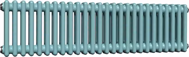 Lux Heat Horizontal Column Radiator in Caribbean Sea Turquoise and Green, W/H: 30 x 119 cm