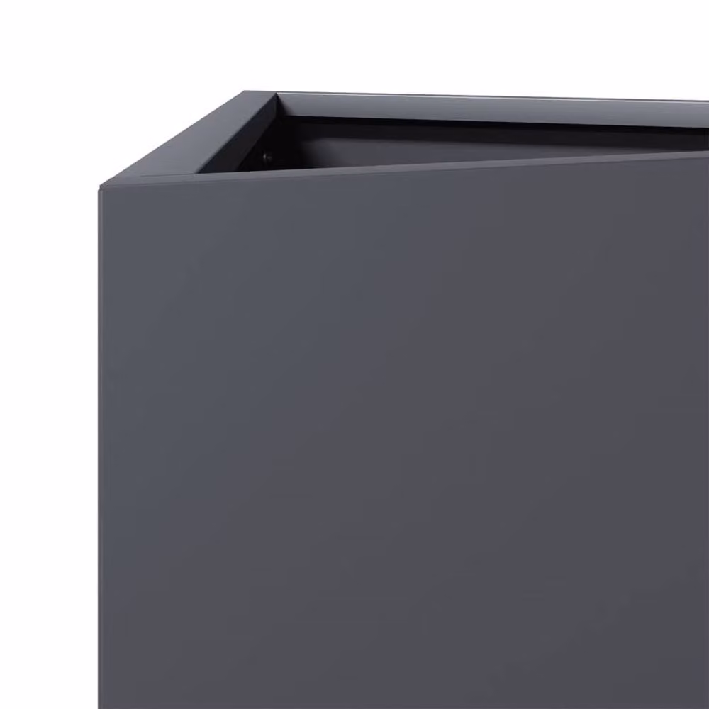Berkfield Home Garden Triangular Steel Planters, 2 Pack, Anthracite, W: 40 cm, D: 34.5 cm, H: 70 cm – 3