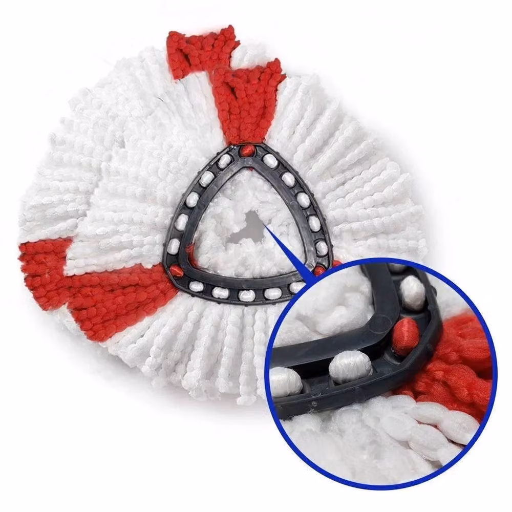 PAWNORA Spin Mop Head Replacement in Red and White – 2