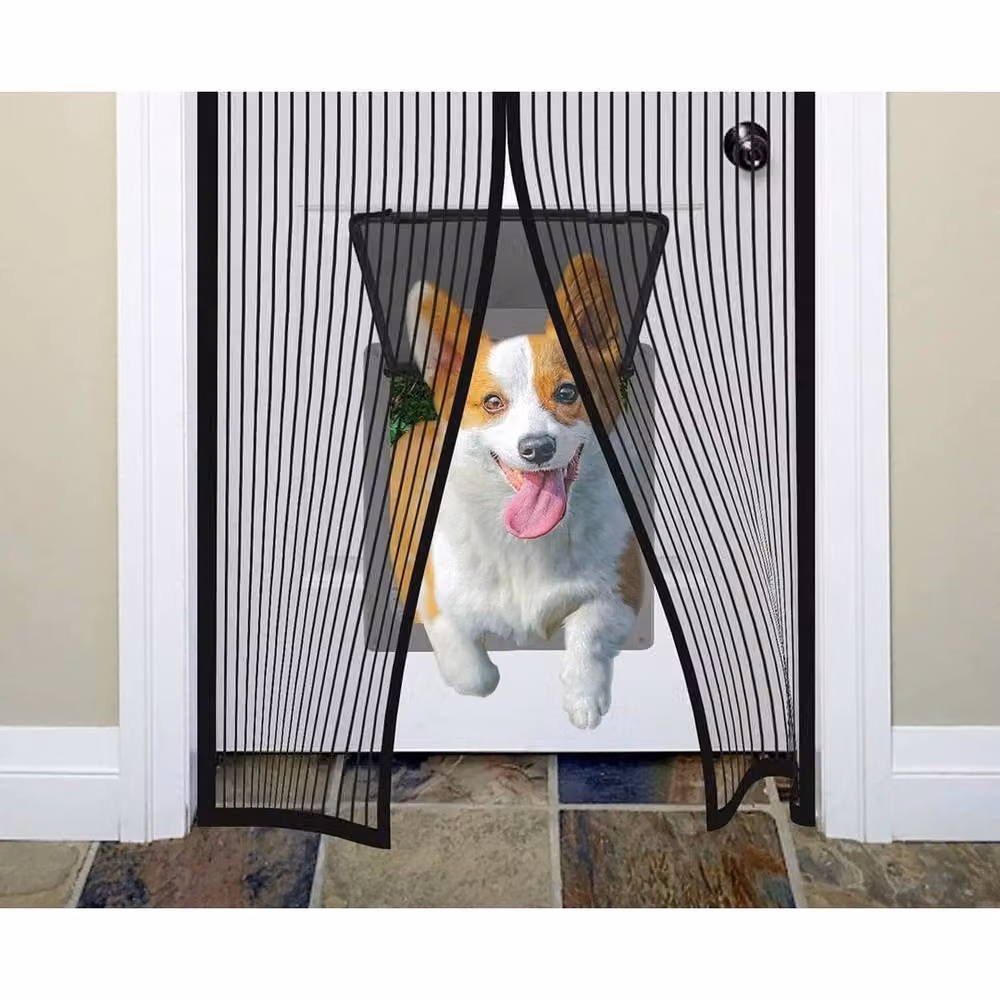 FLAVORA Magnetic Mesh Curtain Door in Black, W: 90 cm, H: 210 cm – 6