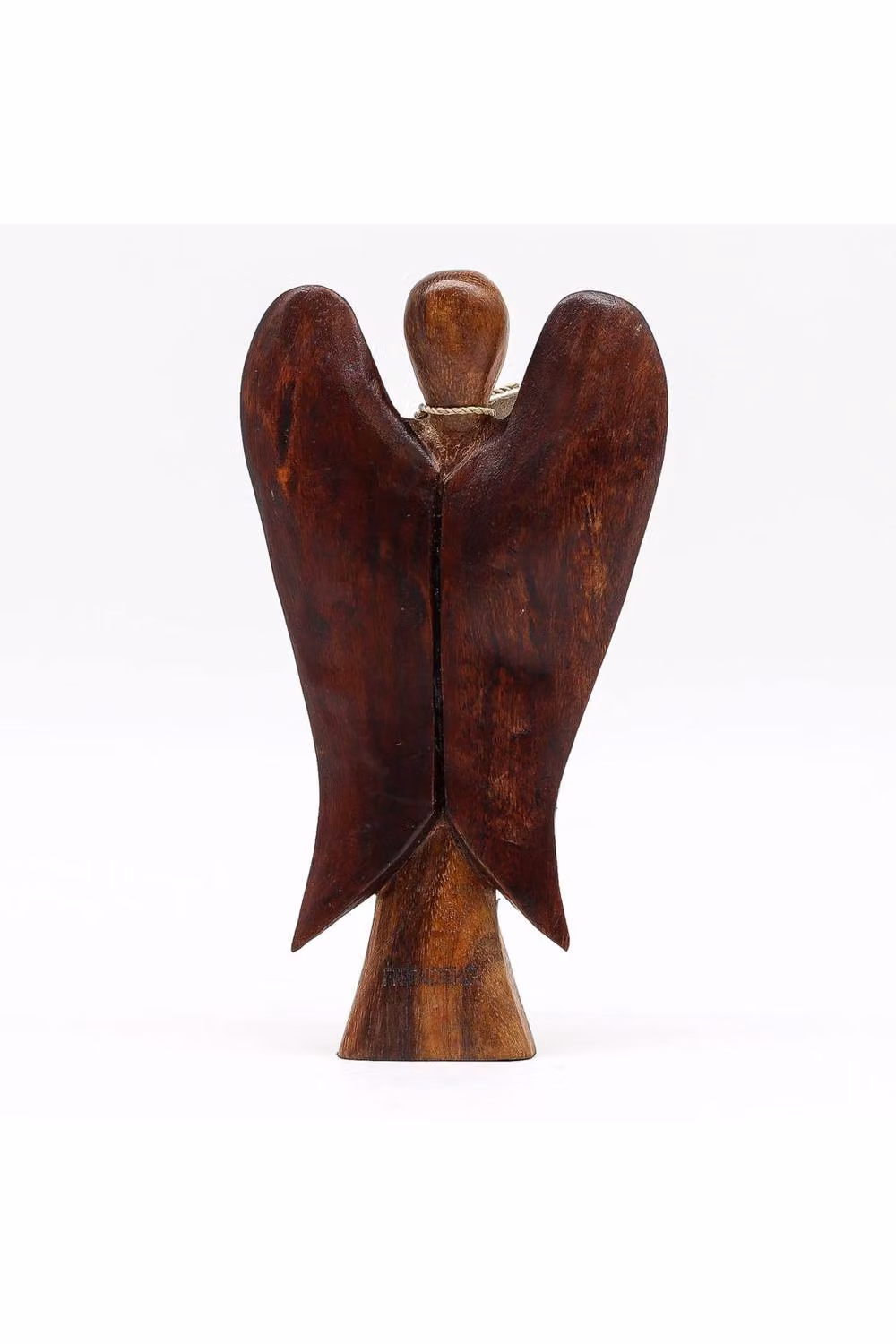 KDMD Hati Hati Handcrafted Wooden Angel Figurine, Brown, Height: 20 cm – 2