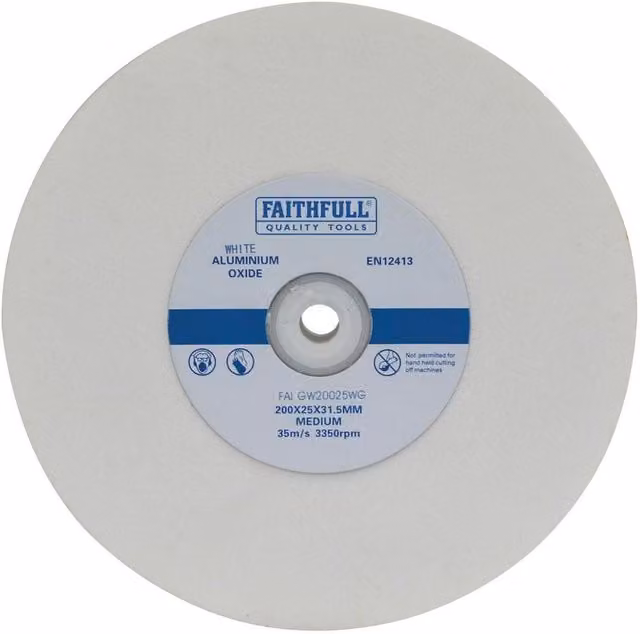 Faithfull White Aluminium Oxide Grinding Wheels, Multi Colour