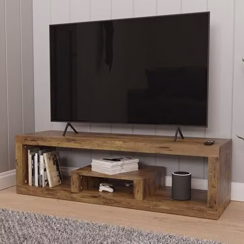 GFW Jakarta Lowboard TV Unit in Brown Mango Wood W/D/H: 120 x 36 x 35 cm