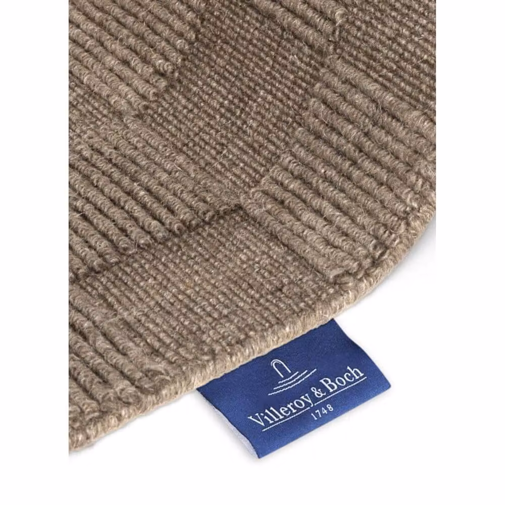 THE RUGS Scala Handwoven Wool Geometric Checked Rug in Beige, W: 80 cm, L: 200 cm – 3