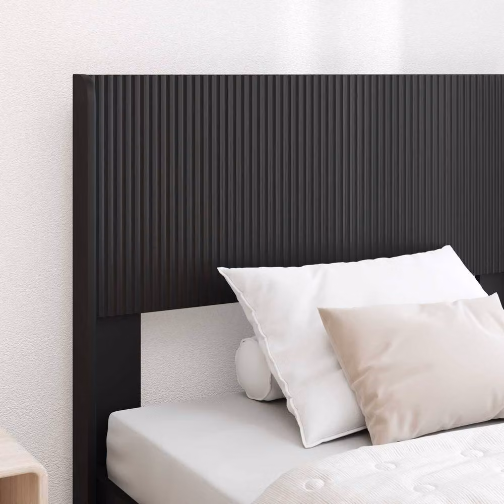 Berkfield Home Modern Upholstered Bed Frame with Storage Drawers and Headboard in Black – 3