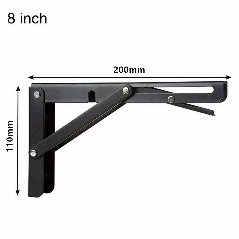 KORVIXA 6x Folding Table Extension Brackets for Campervan Walls, Black, W: 1000 cm, D: 52 cm – 2