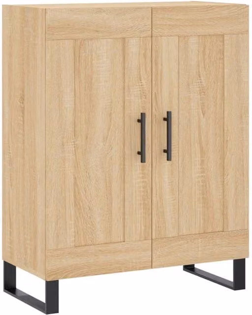 Berkfield Home Sonoma Oak Sideboard in Light Brown, W/D/H: 69.5 x 34 x 90 cm