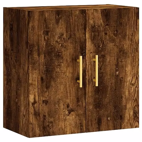 vidaXL Modern Wall Cabinet in Smoked Oak, W: 60 cm, D: 31 cm, H: 60 cm