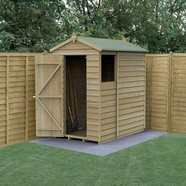 4LIFE Apex Wood Garden Shed in Brown by Forest Garden