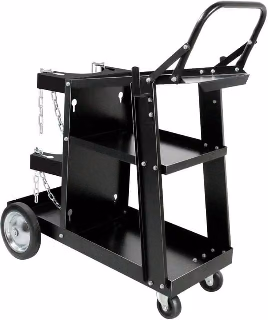 Dprodo Heavy Duty Rollable Steel Welding Cart in Black, W/D/H: 60 x 80 x 45 cm