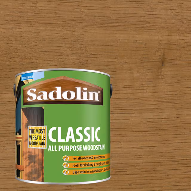 Sadolin Classic All Purpose Woodstain, Matt, Beige/Brown, 5 l