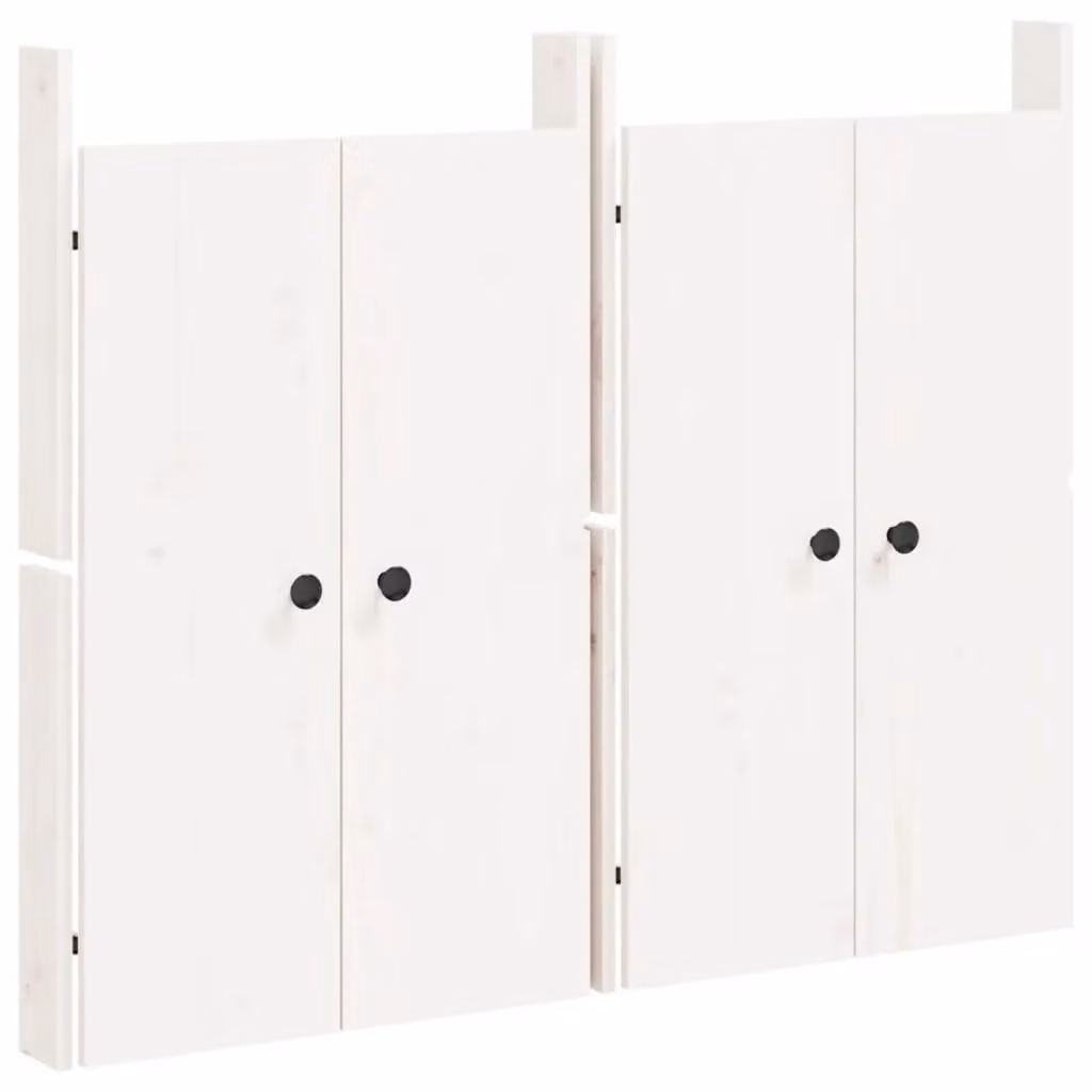 Berkfield Home Outdoor Kitchen Doors, 2 Piece White Solid Pine Wood, W/D/H: 50 x 9 x 82 cm – 2