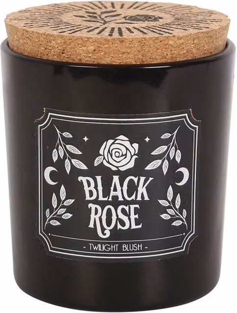 Something Different Black Rose Twilight Blush Candle in White