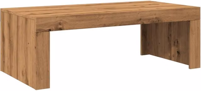 Berkfield Home Artisan Oak Coffee Table in Brown, W/D/H: 102 x 50 x 35 cm