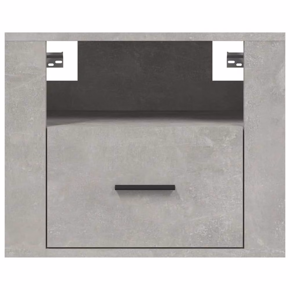 Berkfield Home Elegant Wall-mounted Bedside Cabinets, 2 Pack, Concrete Grey, W: 50 cm, D: 36 cm, H: 40 cm – 3