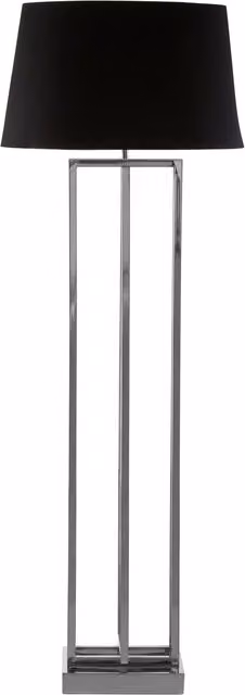 Fifty Five South Skye Rectangular Floor Lamp in Silver and Black – 1