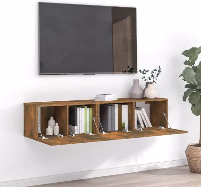 Berkfield Home 2 Piece Smoked Oak TV Cabinet Set in Brown – 1
