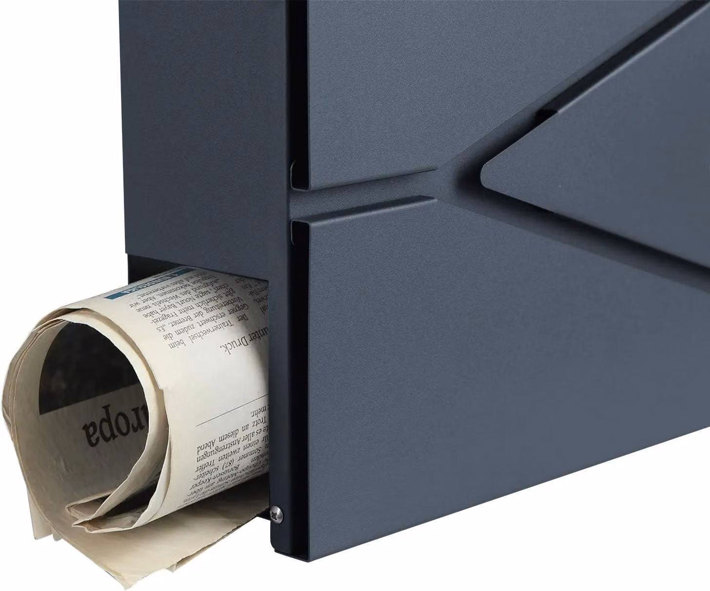 SONGMICS Wall Mounted Steel Letterbox in Anthracite Grey, H 37.0 cm x W 27.0 cm x D 10.5 cm – 5