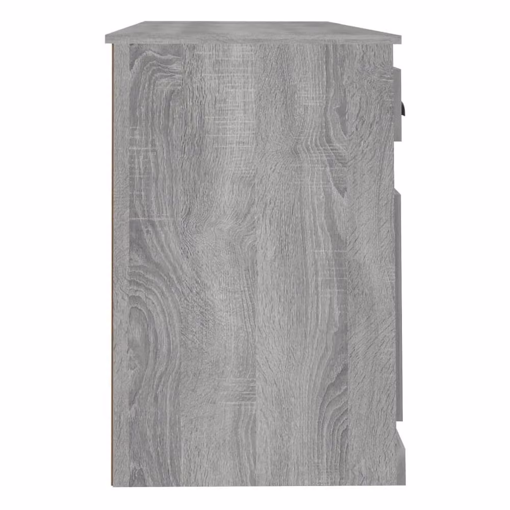 Berkfield Home Elegant Modern Desk with Office Cabinet in Grey Sonoma Matt Engineered Wood W/D/H: 120 x 50 x 75 cm – 3