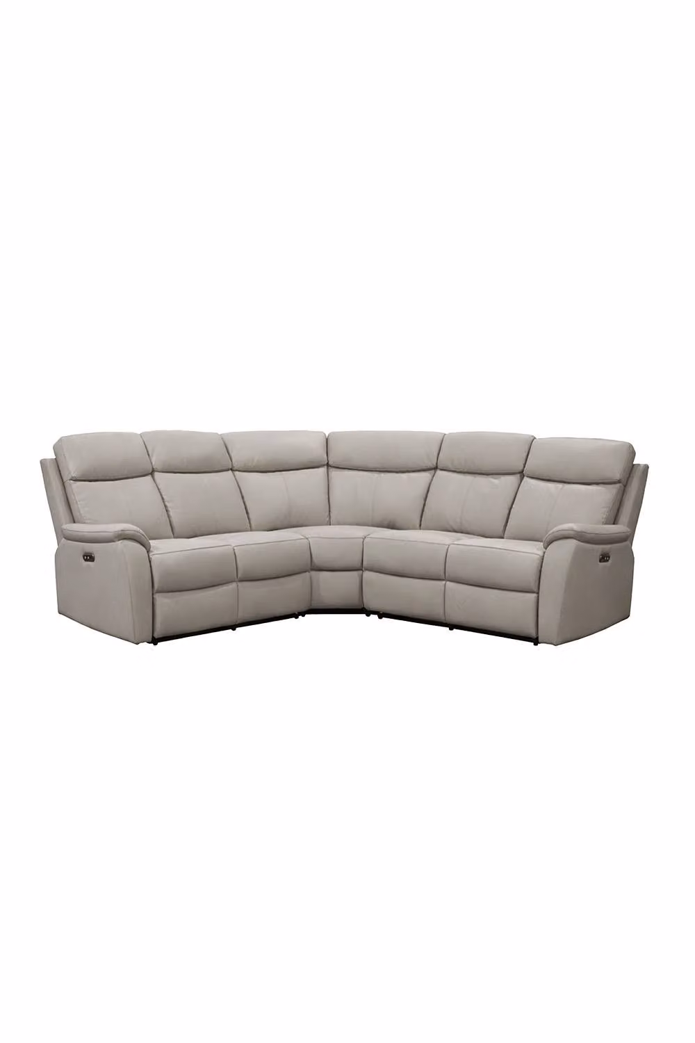 Aspire Kingsmere L-Shape Corner Power Recliner Sofa in Grey with USB Charging and Synthetic Leather Upholstery – 2