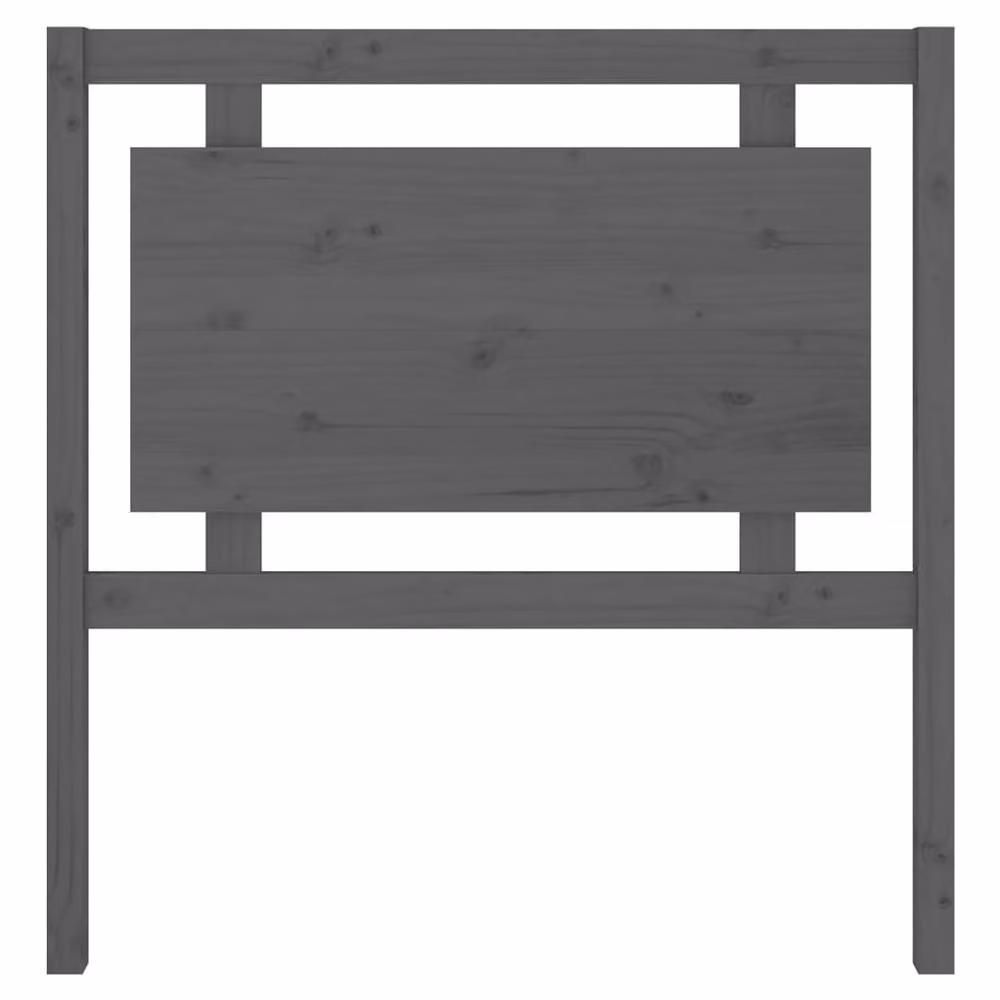 Berkfield Home Grey Solid Pine Wood Bed Headboard W/D/H: 95.5 x 4 x 100 cm – 3