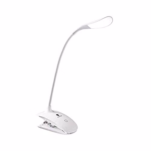 Daylight Company Smart Clip-on LED Lamp, White, W/D/H: 12.0 x 35.0 x 5.6 cm