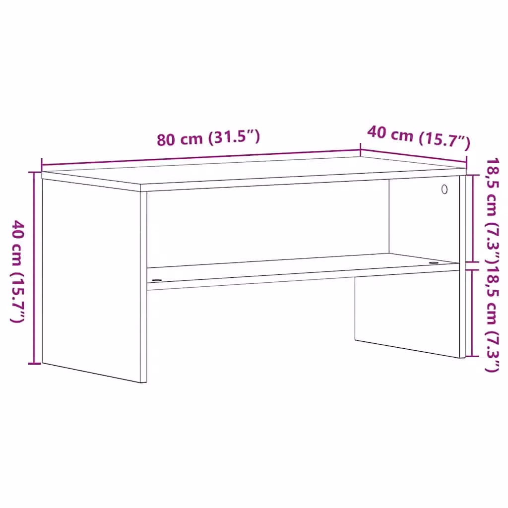 Berkfield Home Modern Black Oak TV Cabinet W/D/H: 80 x 40 x 40 cm – 6