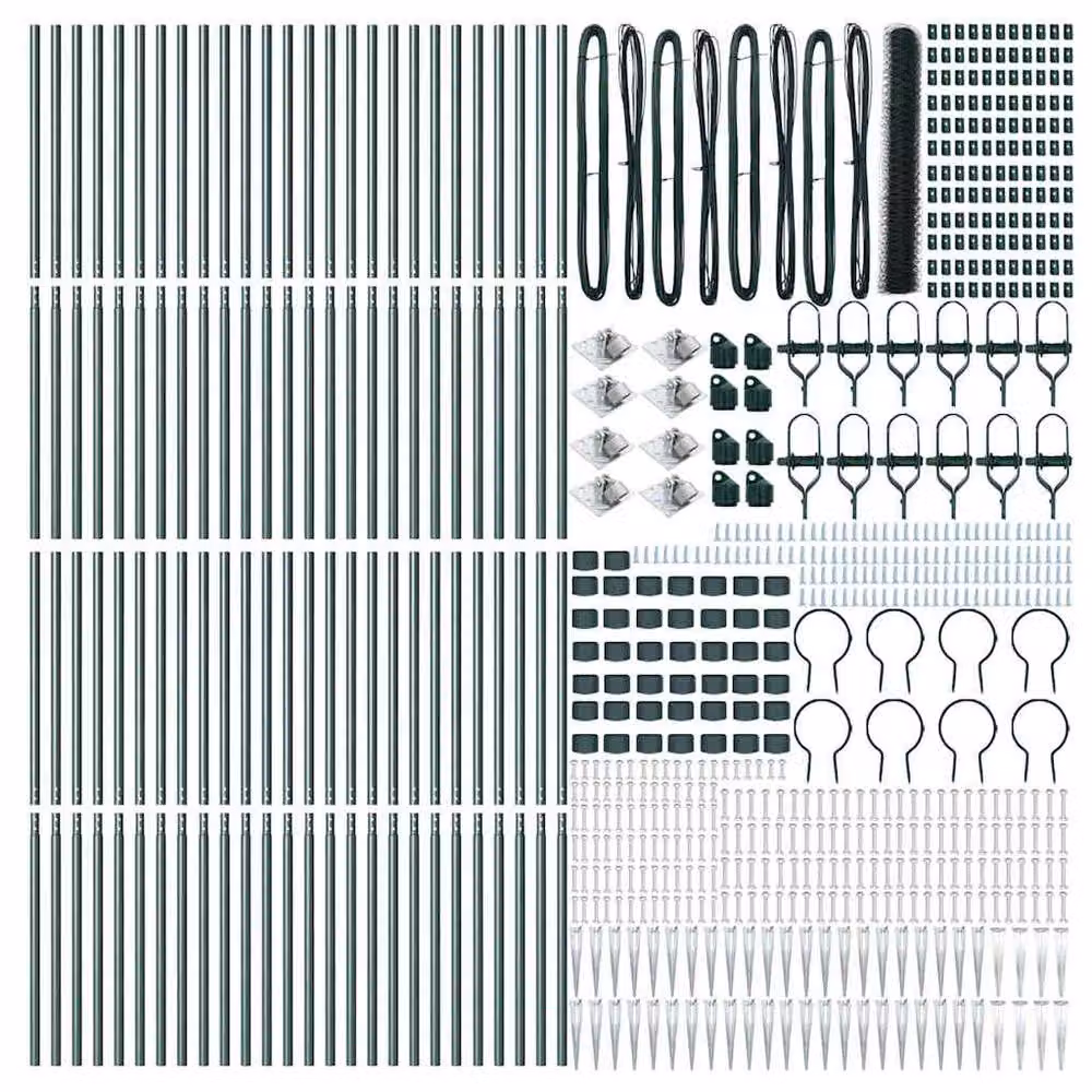 Berkfield Home Green Steel Hexagon Fence, 2 x 100 m – 4