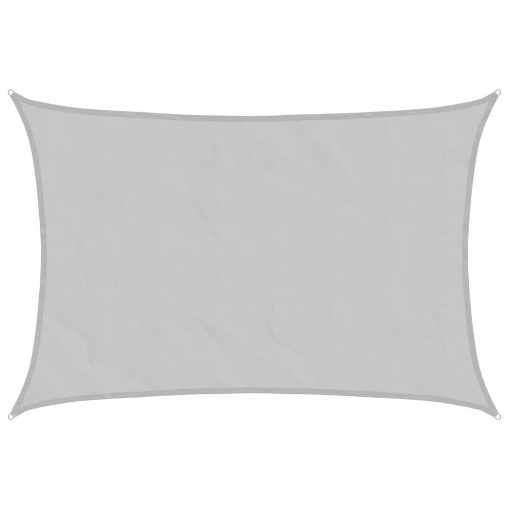 Berkfield Home Rectangular Sun Shade Sail in Light Grey, 100% Polyester Oxford, W: 5 m, D: 4 m – 1