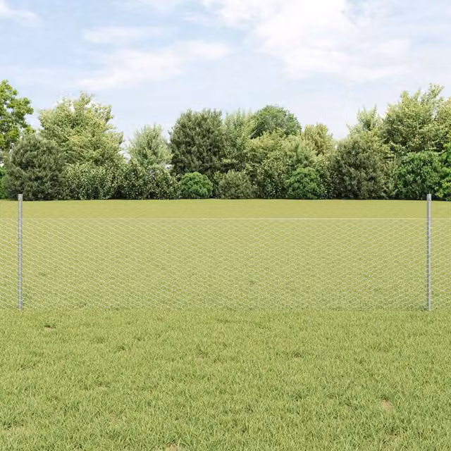 Berkfield Home 5-Piece Galvanised Steel U-Profile Fence Posts in Silver, Height: 60 cm – 1