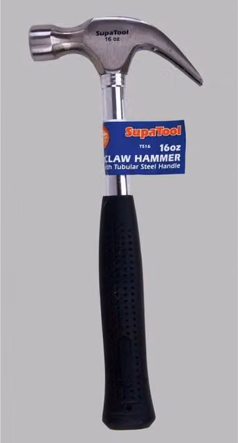 SupaTool Steel Claw Hammer in Silver