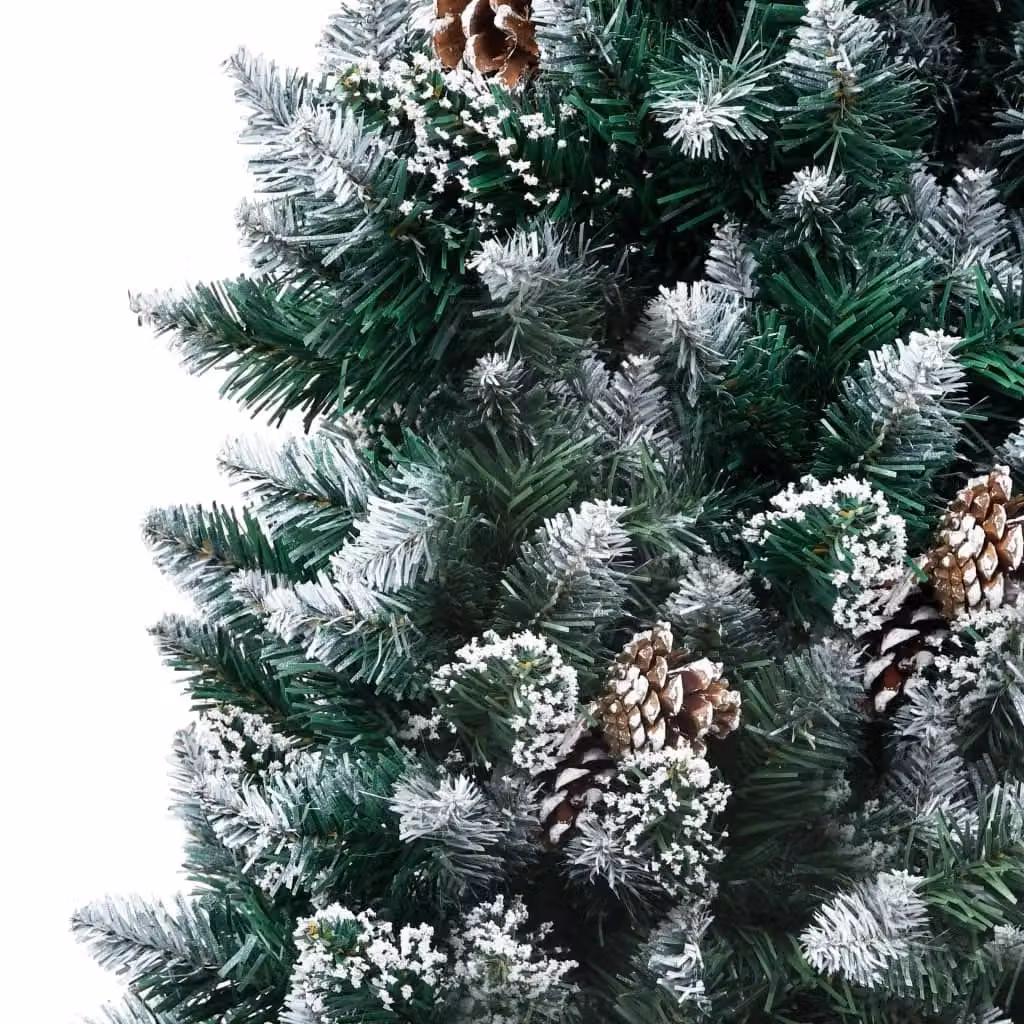 Berkfield Home Artificial Christmas Tree with Pine Cones and White Snow, Green, Height: 150 cm – 3