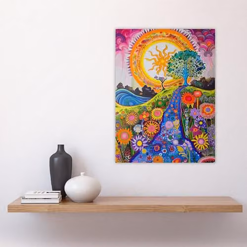 Artery8 Hippy Floral and Nature Wall Art Poster Print, Multicolour, W: 46.0 cm, H: 61.0 cm – 4
