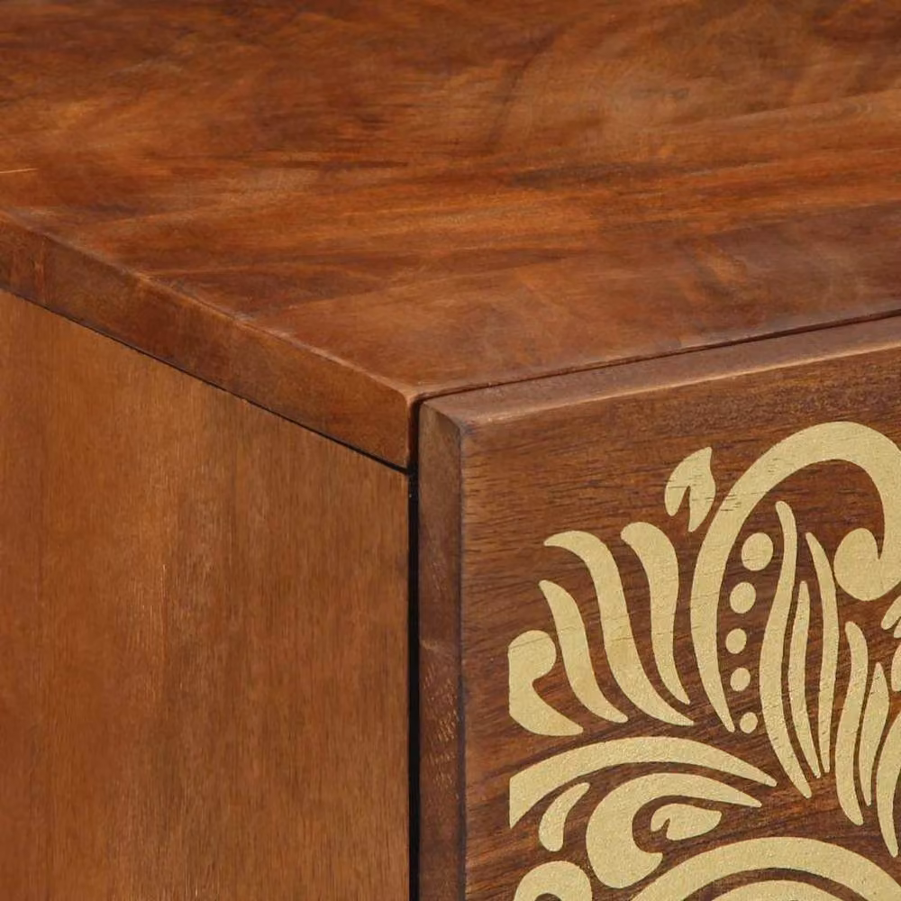 Berkfield Home Acacia Wood Bedside Table, Honey Brown, W/D/H: 50 x 33 x 60 cm – 5