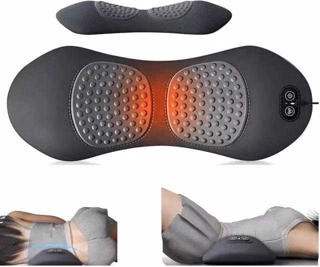 PAWNORA Black 3 In 1 Electric Contoured Lumbar Support Pillow for Adults – 1