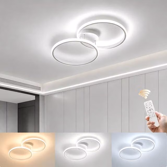 Goeco Modern Dimmable LED Ceiling Light in White, 38W – 1