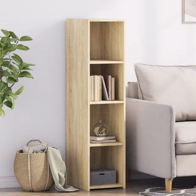 Berkfield Home Sonoma Oak Highboard in Brown, W/D/H: 30 x 41 x 124 cm – 1
