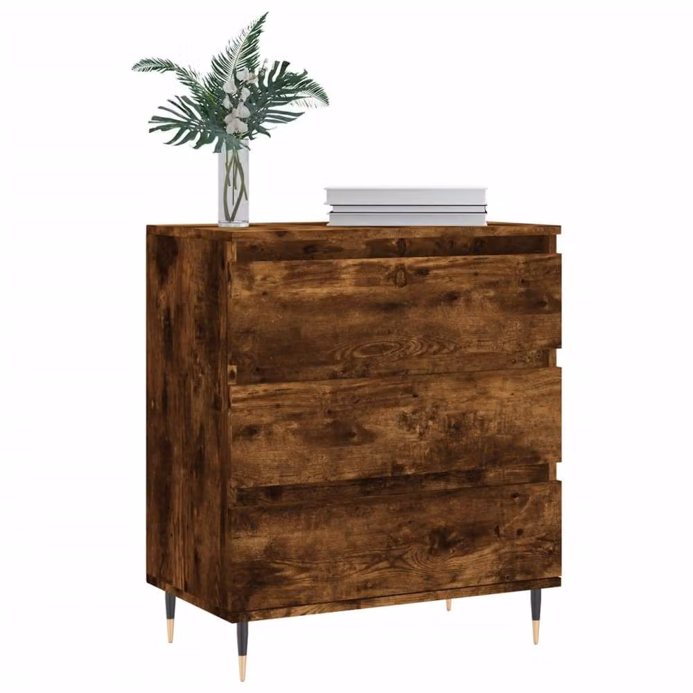 Berkfield Home Smoked Oak Sideboard in Brown, W/D/H: 60 x 35 x 70 cm – 3