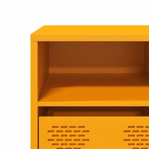 vidaXL Industrial Metal TV Cabinet in Mustard Yellow, W/D/H: 135 x 39 x 43.5 cm – 4