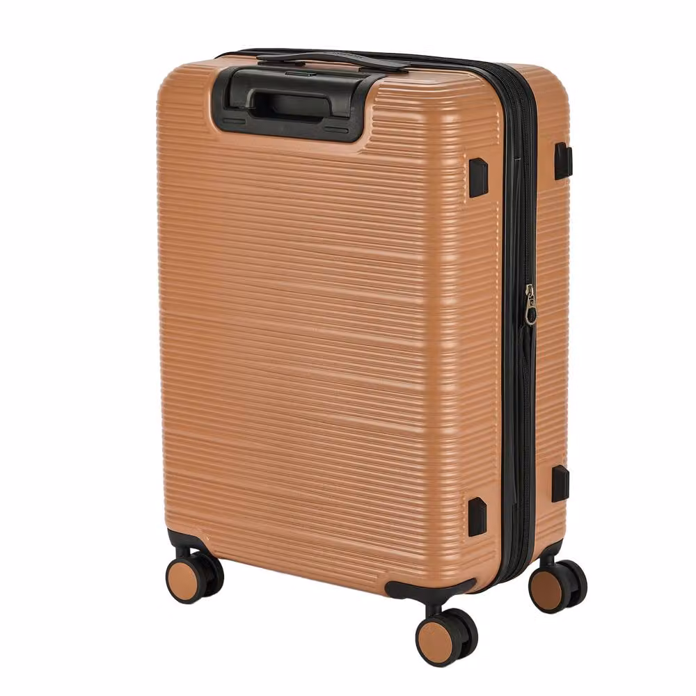 Pierre Cardin Arles Medium Checked Expandable Hard Shell Travel Suitcase in Light Brown Mocha – 2