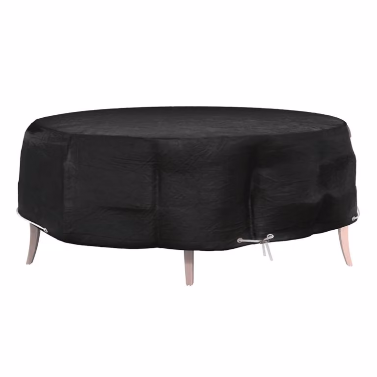 Berkfield Home Island Lounge Stool Cover in Black, Diameter: 188 cm, Height: 50 cm