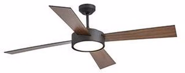 Faro Hydra LED Ceiling Fan with Remote Control, Black, Diameter: 132 cm