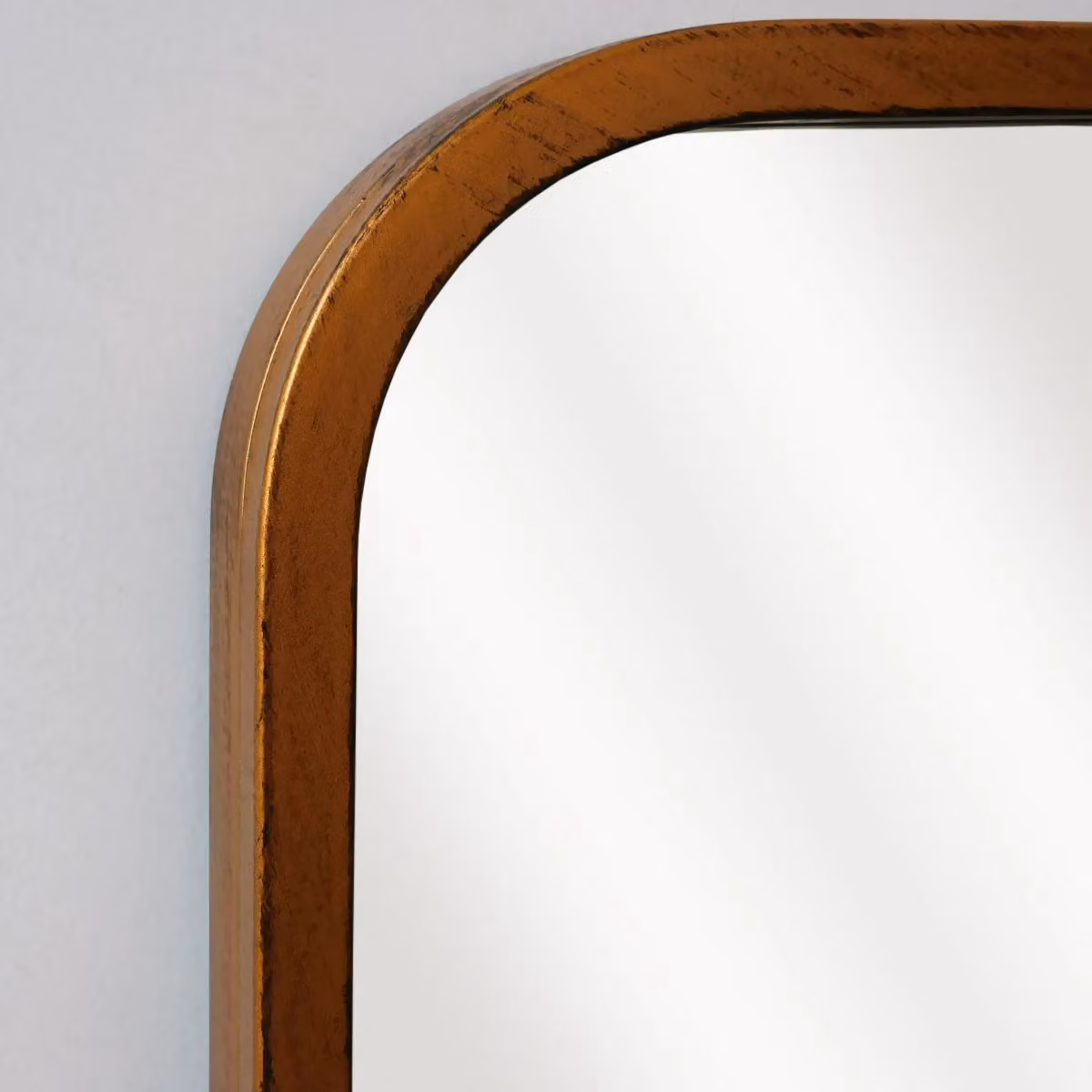 Agenzia 14 Modern Gold Curved Metal Frame Full Length Wall Mirror H 122 cm x W 58 cm – 2