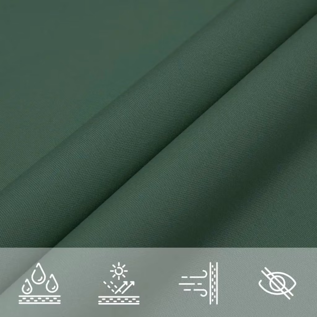 Berkfield Home Rectangular Oxford Fabric Sunshade Sail in Dark Green, W: 8 m, D: 5 m – 4