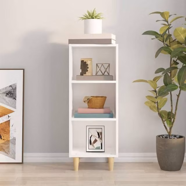 Berkfield Home White Scandinavian Sideboard, W/D/H: 34.5 x 32.5 x 90 cm – 1