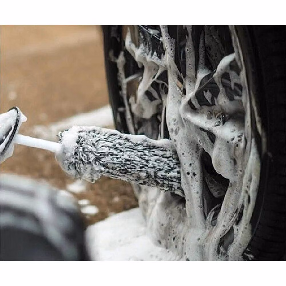 Kelvenix Microfibre Alloy Wheel Woolly Wand Wheel Brush in Black, Length: 100 cm – 4